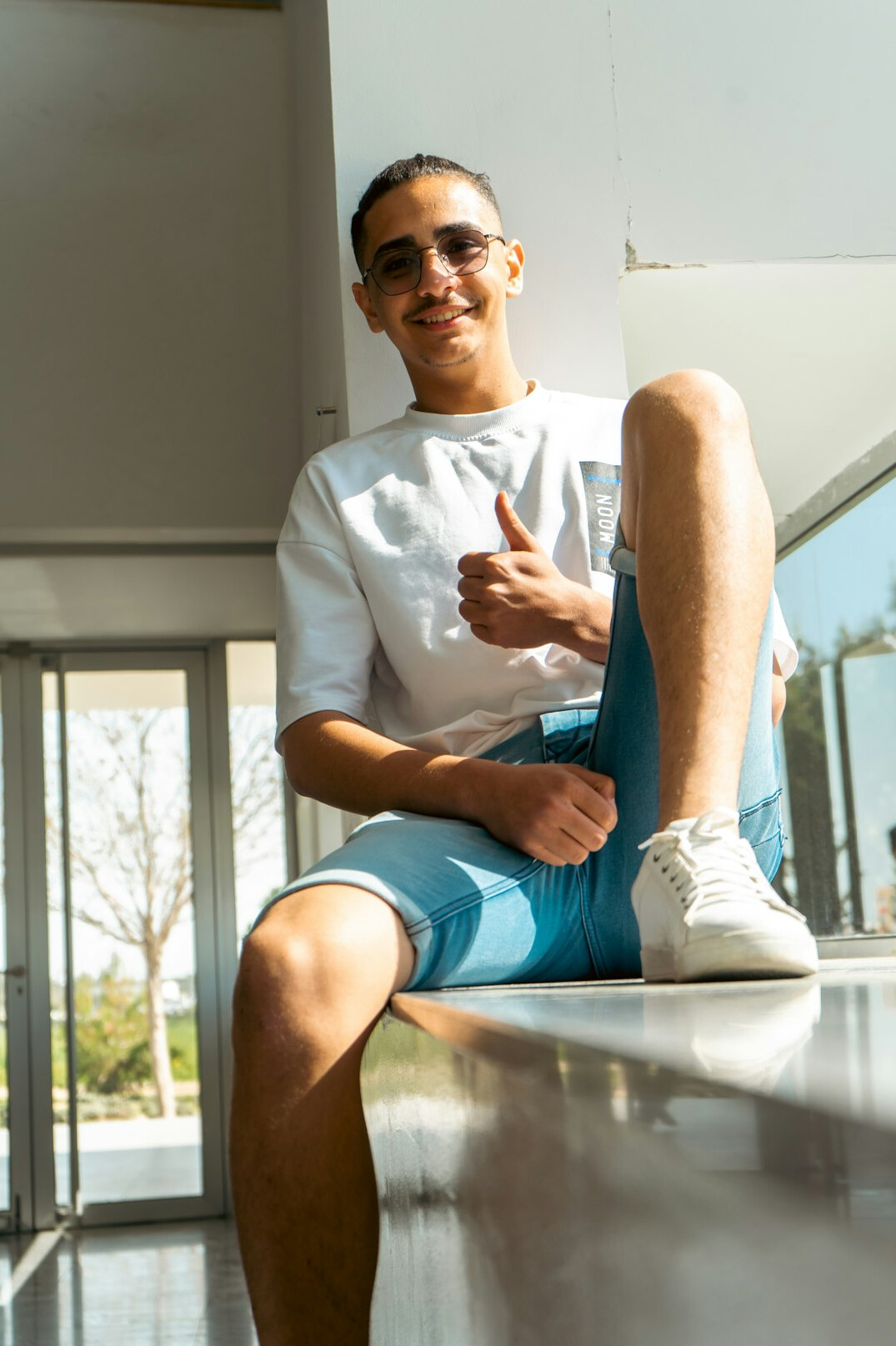 Portrait of a young Croatian man with glasses